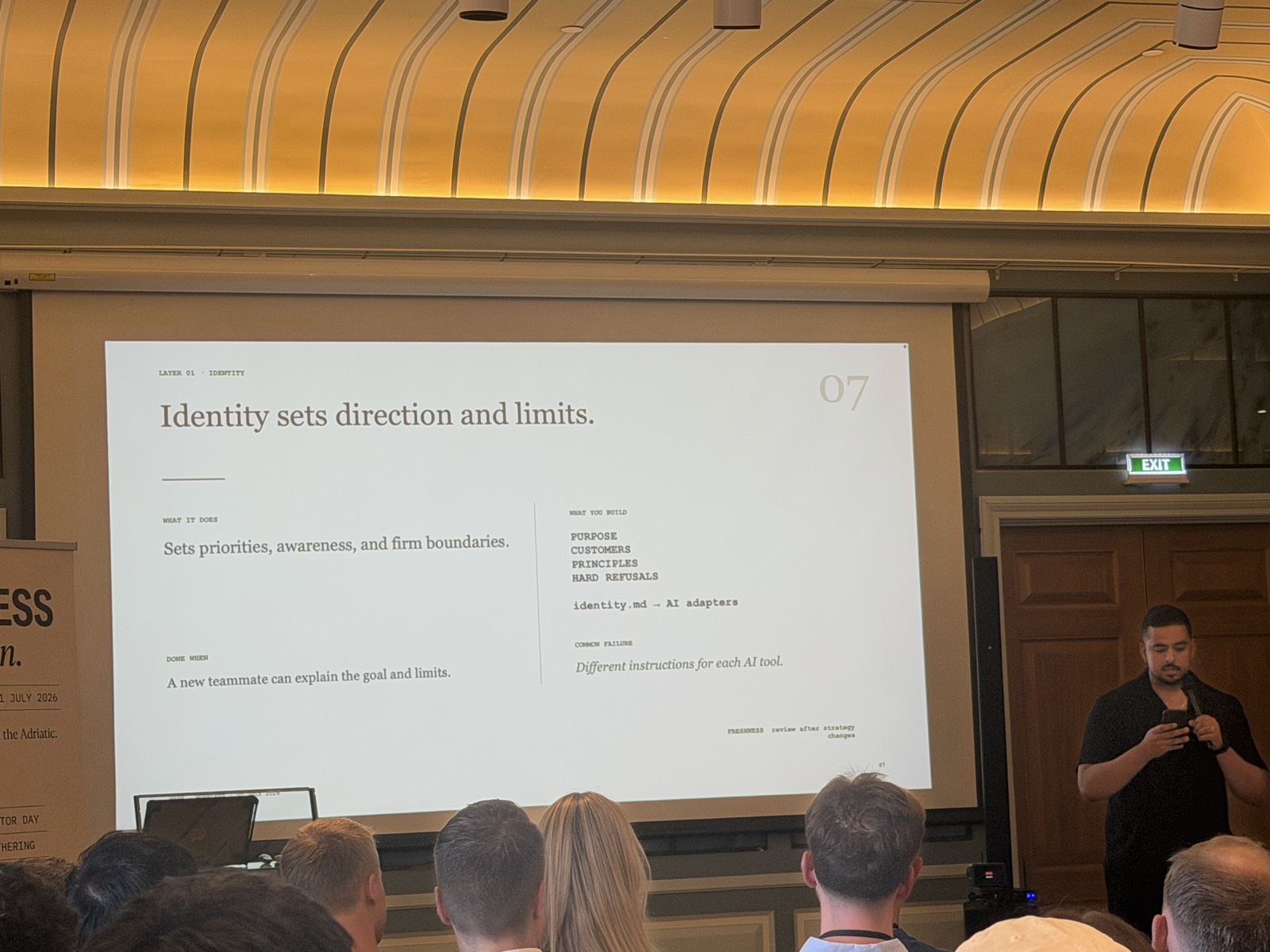 Slide 07: "Identity sets direction and limits"