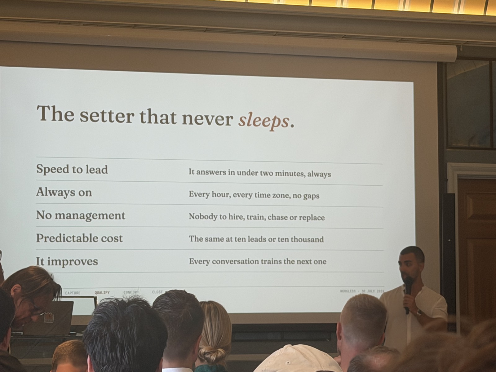 "The setter that never sleeps" - AI DM setter, always on