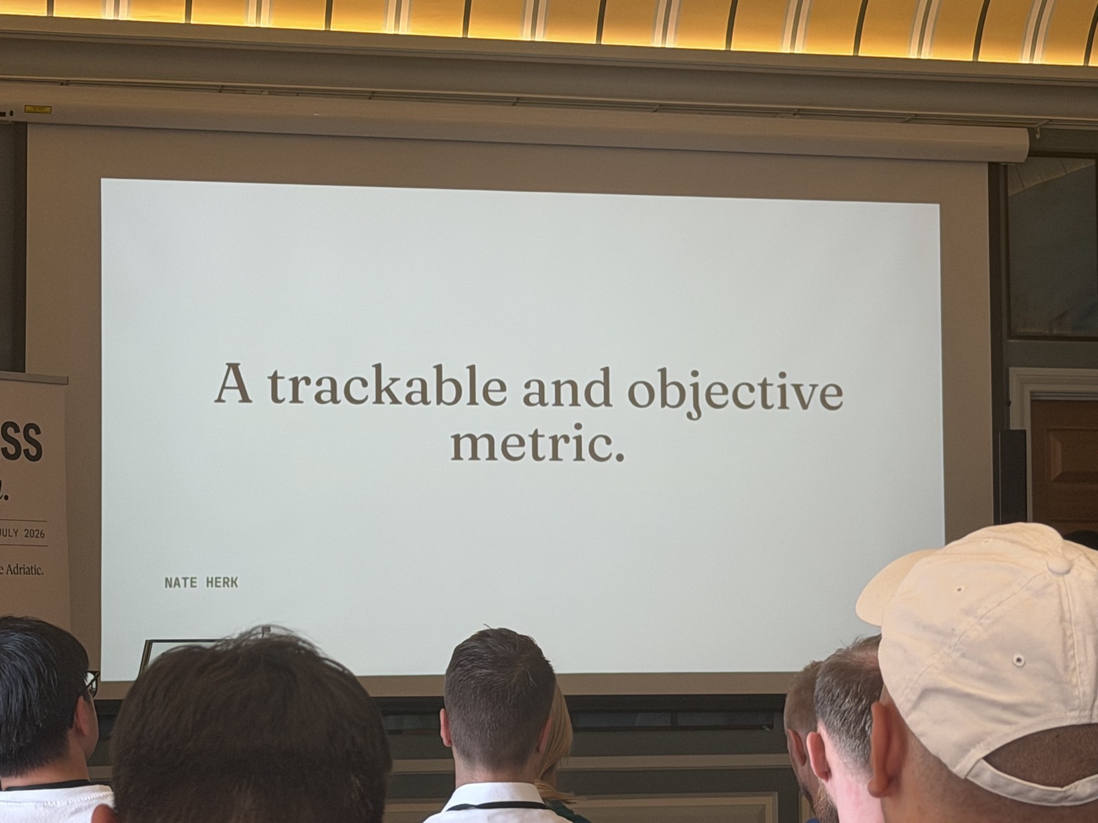 "A trackable and objective metric."
