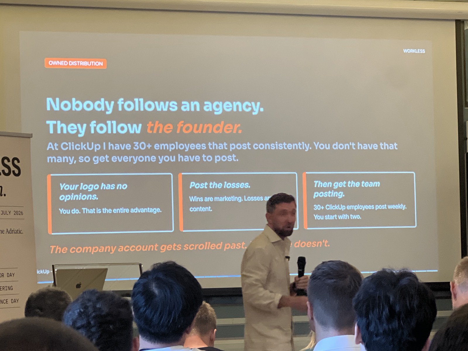 "Nobody follows an agency" - people follow people