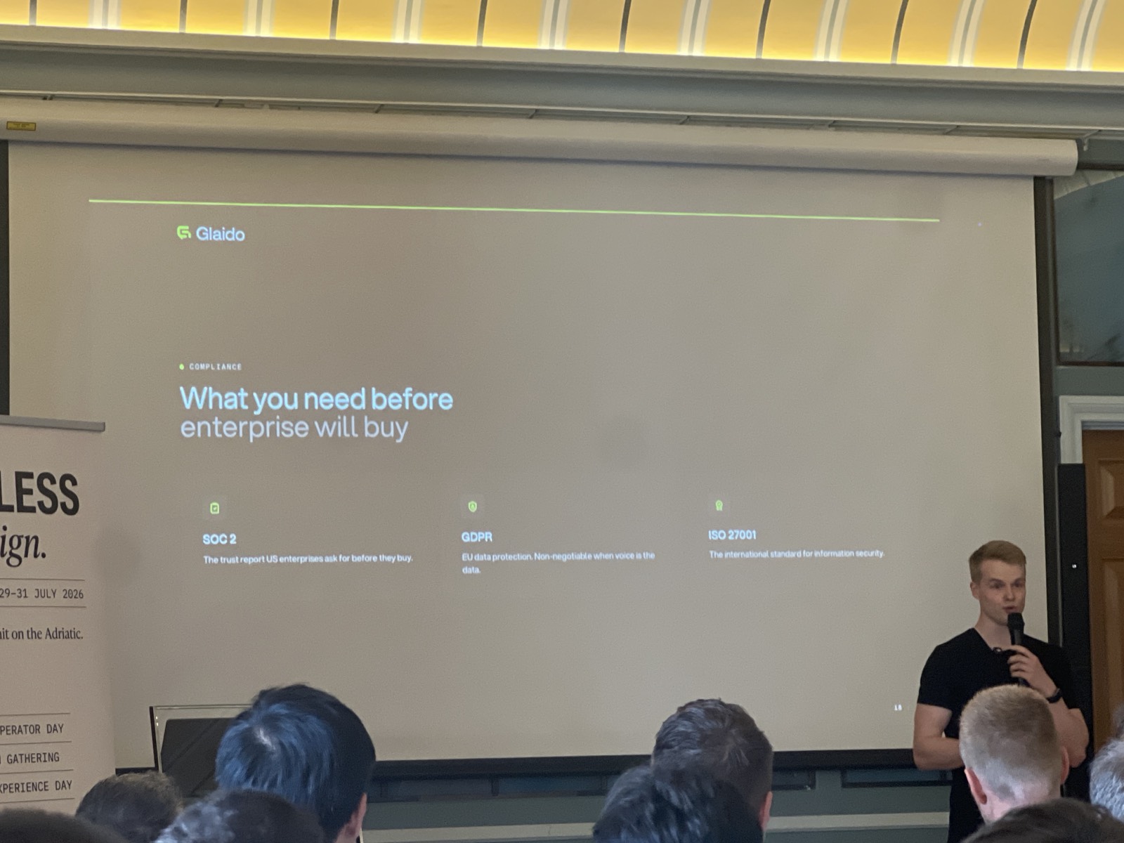 "What you need before enterprise will buy" - SOC 2, GDPR, ISO 27001